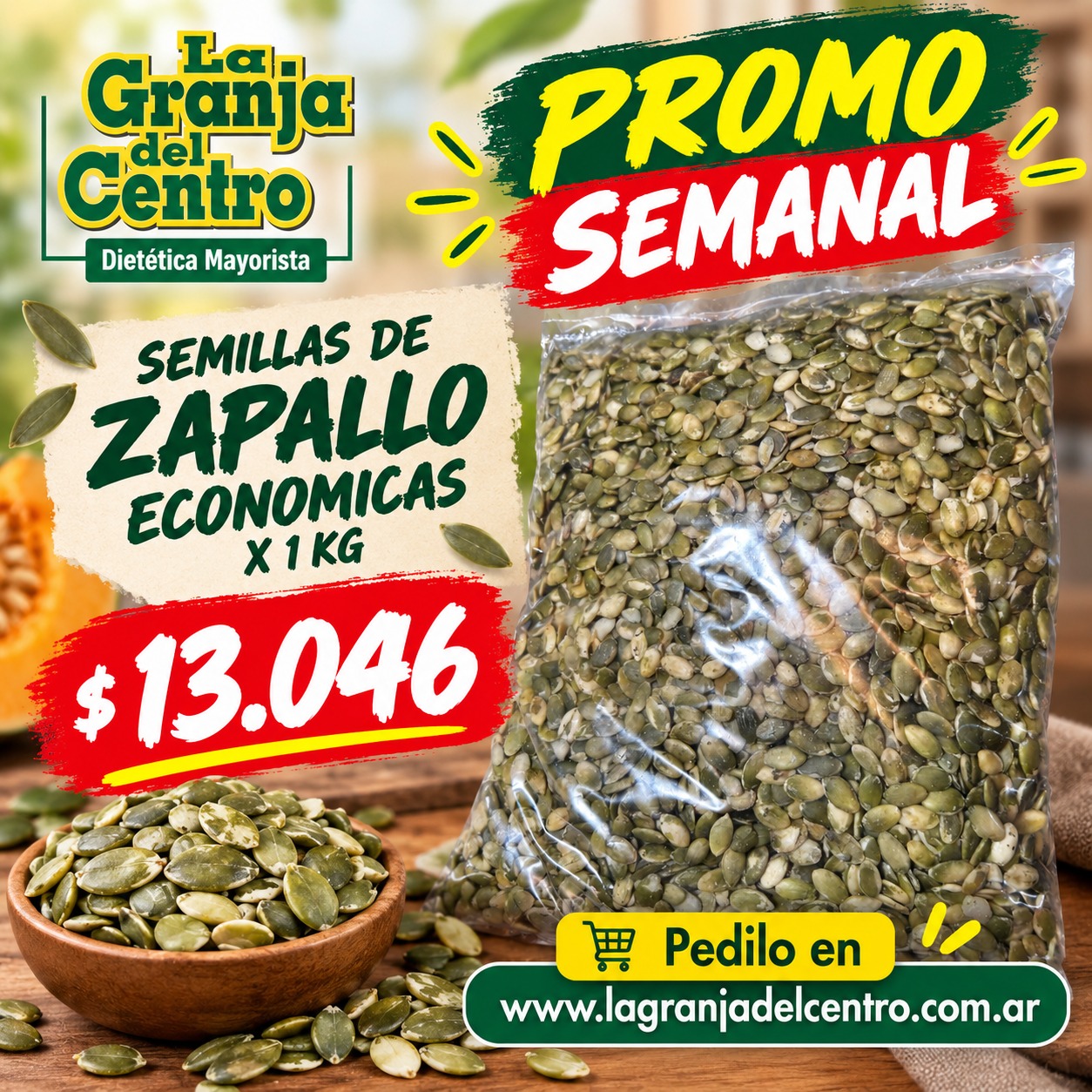 Ofertas y Promociones Semillas de Zapallo Economica x 1 kg